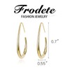 Teardrop Hoop Earrings For Women Silver Gold Plated Oval Hoop