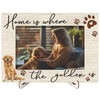 Nrleey Golden Retriever Picture Frame 4x6 - Golden Retriever Gifts