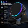 Wireless Induction Speaker Phone Stand for Desk Use – 360°