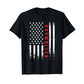 USA American Flag Drywaller Repair Patriotic 4th of July Men T-Shirt