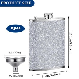 Hip Flask, Hip Flasks for Men, Flask Alcohol, Suitable Hip Flasks for Both Men and Women,Suitable for Barbecuing, Hiking, Cycling, and Parties (Contains A Funnel)
