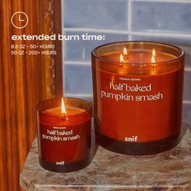 Snif Half Baked Pumpkin Smash 8.5 Oz Scented Candle