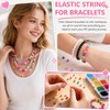Kanzith Bracelet String,4Roll Elastic Cord with Scissors and Beading Needle