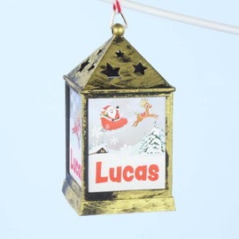 Mulberry Studios Starlight Lantern Christmas Tree Hanger Names H-M Lucas