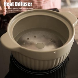 MUNEFE Stainless Steel Heat Diffuser Plate, Cookware Thermal Guide Plate, Casserole Heat Conductor Insulating Mat for Gas Stove Glass Cooktop Converter Disk(13.8CM)