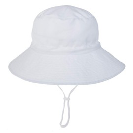 DRESHOW Baby Sun Hat Toddler Sun Protection Cap Unisex Summer Bucket Hat with Chin Strap UPF 50+