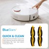 BlueStars 2-Pack Main Brush Rollers Replacement for Ecovacs Deebot OZMO