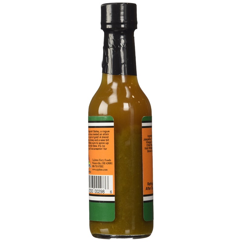 CaJohns The Original Irish Scream Jalapeno Hot Sauce, 5 Fluid