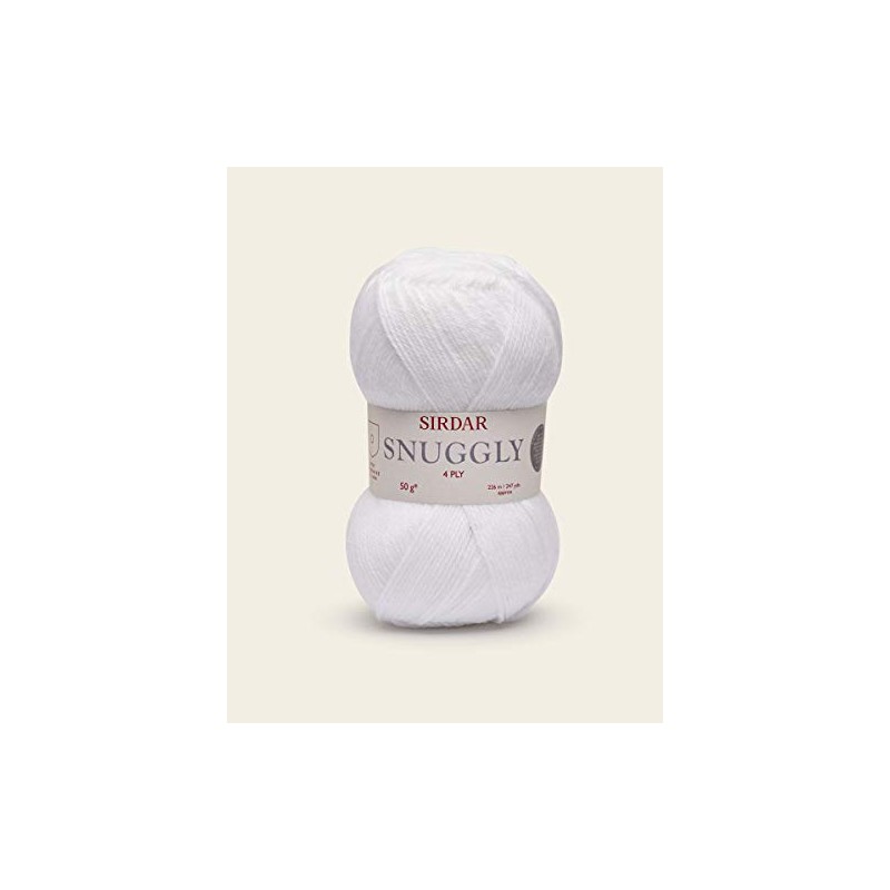 Sirdar Snuggly 4 Ply, White (251), 50g