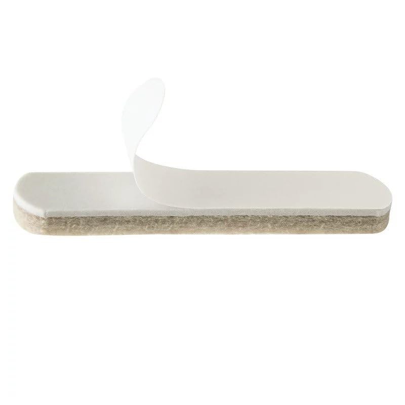 1/2 x 2-5/8" Rectangle Self-Adhesive Felt Furniture Pads Strips, Beige,