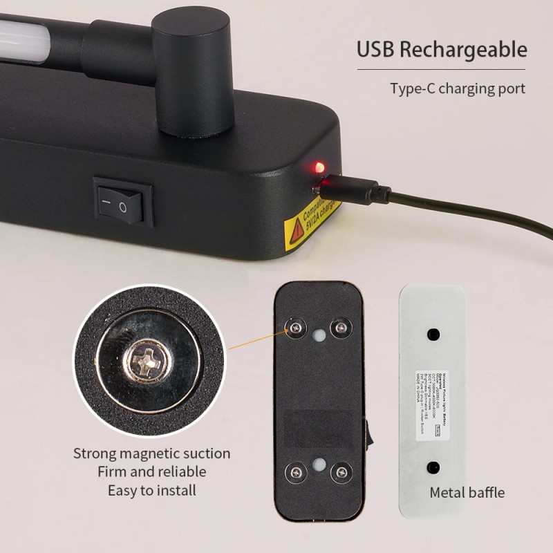 Rechargeable Wall Lights with Remote Control,LED Picture Lights for Bedroom,Wireless