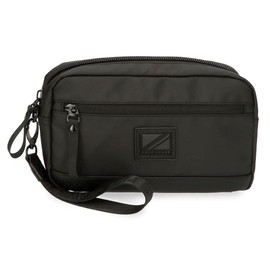 Pepe Jeans Hoxton Black and Blue Polyester PU Shoulder Bags and Toiletry Bag - Various Sizes, black, standard size, Handbag