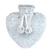 Heart Shaped Hot Water Bottle & Plush Cover 800ml Grey