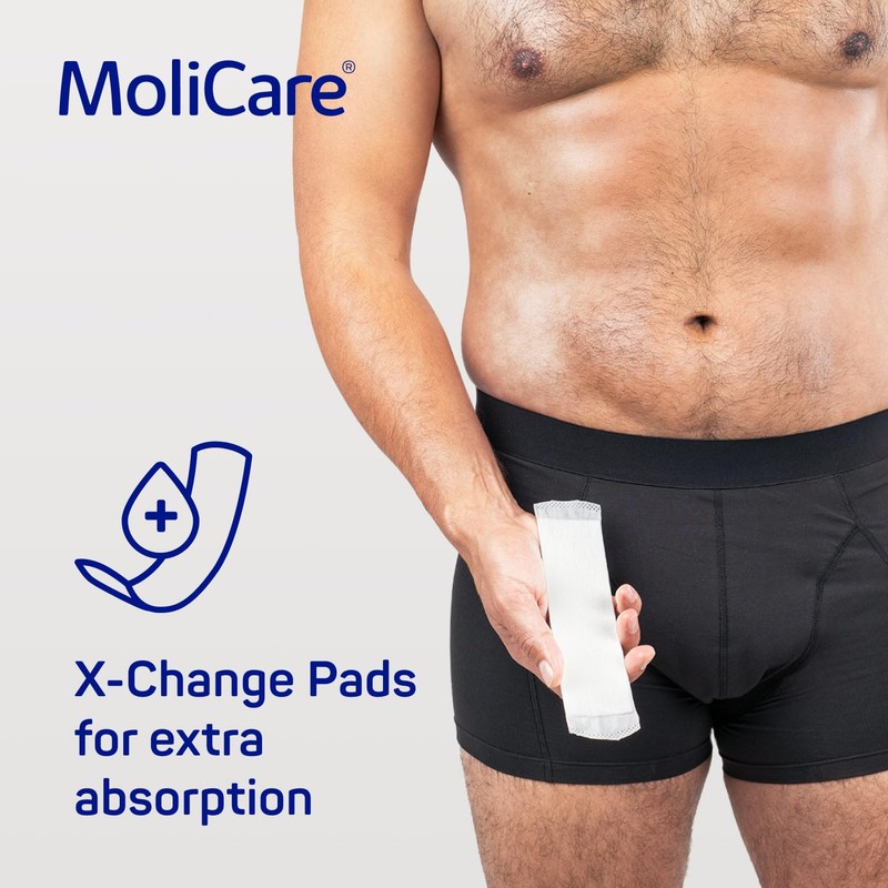MoliCare Men - Invisible Absorbent Washable Incontinence Pants with X-Change
