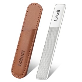 Lobodt Glass Nail File, Upgraded Nano Glass Nail Polish kit, Used for Shaping, polishing and polishing Natural Nails, fine Crystal Nail File Set, Professional Nail Tools for Home and Salon use