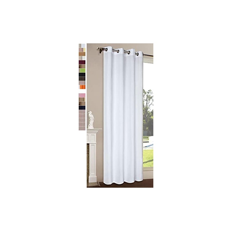 Curtain Opaque scarf, mat uni-coloured curtain with eyelets 20405 Microsatin