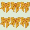 CABODYALS 6Pcs Yellow Bow Patches Iron On Baseball Pattern Embroidered