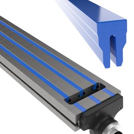 Edge Technology 67-150 - 5/8" T-Slot Cover (Blue), High‑Temp Silicone Rubber Extrusion 150", Coolant Resistant, Fits Manual and CNC Milling Machine Tables, Easy Cut‑to‑Length Installation