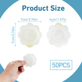 50-Pack Castor Oil Navel Patches for Enhanced Absorption - Disposable, No-Wash Compress Pads, Breathable and Leak-Proof Design, 6cm, Oil Not Included