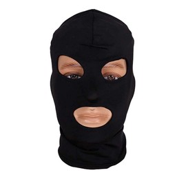Unbranded Breathable 3 Holes Balaclava Face Mask Open Eyes Open Mouth Tactical Hood Unisex