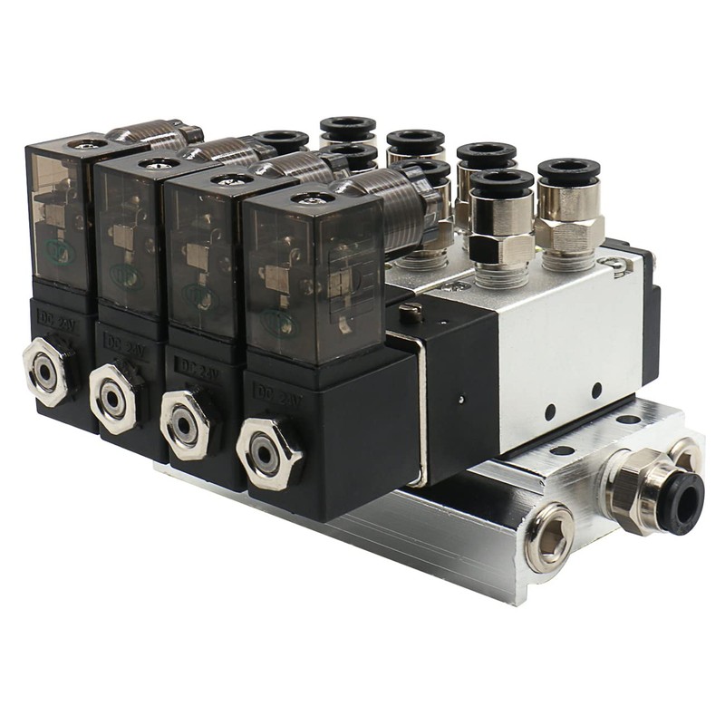 Heschen Electric Pneumatic 4 Solenoid Valve 4V110-06 DC24V PT1/8" 5