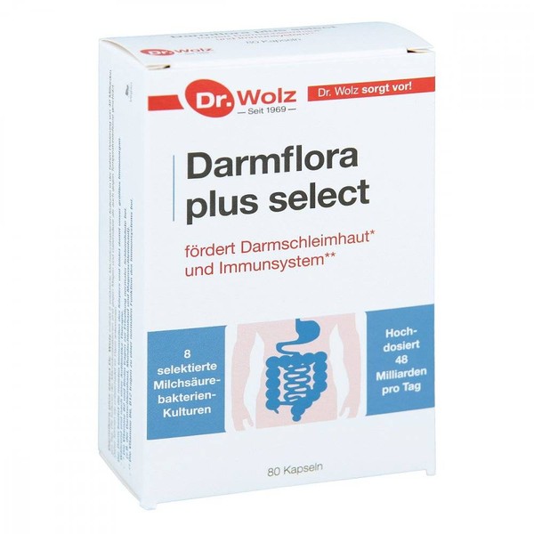 Categories:Bloating and flatulence,Gastrointestinal tract,Pharmacy DARMFLORA plus select capsules, 80