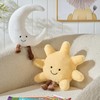 EUEGWYX Moon Shaped Plush Pillow 12" Cute Smiling Fun Filled