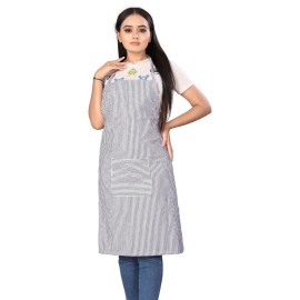 Striped Cooking Apron with Pocket for Man and Women 100% Cotton