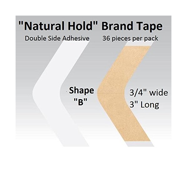 Natural Hold Tape Contour Shape "B" double side adhesive 36-pcs.