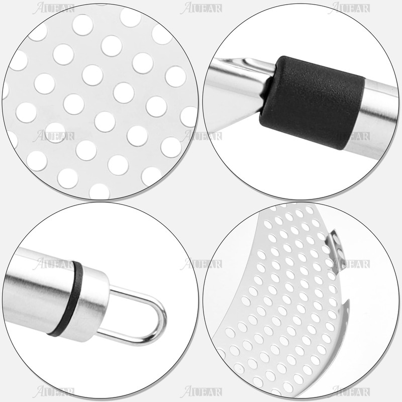 AUEAR, 2 Pack Crescent Pot Strainer Stainless Steel Grease Pasta