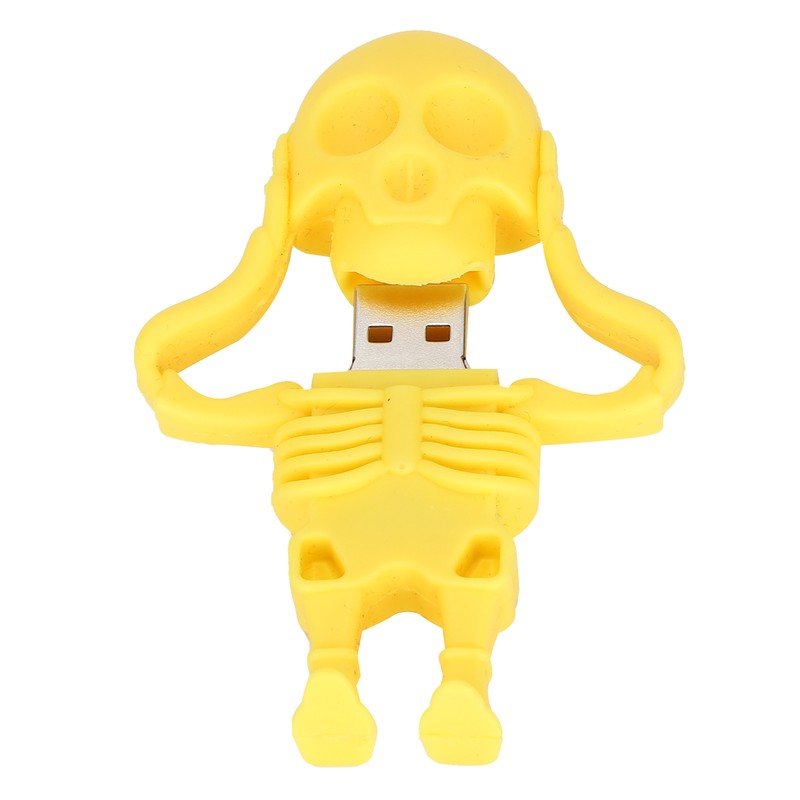 Cartoon U Disk Yellow Skull Appearance High Speed Bulk Storage