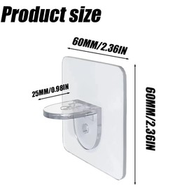 20Pcs Plastic Shelf Support Peg, Self Adhesive Bracket, No Punching Partition Pin, Clear Bracket Clips Holders for Furniture, Cabinet, Kitchen, Book Shelves, Closet Brackets Clapboard Layer