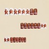 Christmas Press On Nails Square Short Fake Nails Brown Acrylic