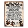 MY DOG'S BEDTIME PRAYER RETRO STYLE METAL TIN SIGN/PLAQUE (BORDER
