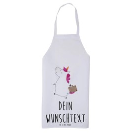 Mr. & Mrs. Panda Cooking Apron Unicorn Suitcase - Gift, Barbecue Apron Man, Cooking Aprons Ladies, Unicorns, Silly, Fun, Pegasus, Unicorn, Women's Apron, Fun, Apron, Ladies, BBQ Apron, White