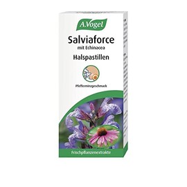 A.Vogel Salviaforce with Echinacea Throat Lozenges Pack of 20 - Soothing Throat and Throat - Relieve Irritation in Throat - Peppermint Flavour - Vegan (6)