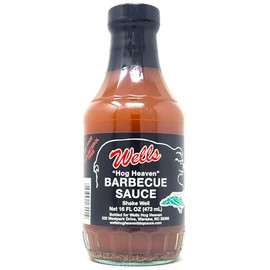 Hog Heaven Wells Barbeuce Sauce 16oz Bottles (Single Bottle, Regular Barbecue Sauce)