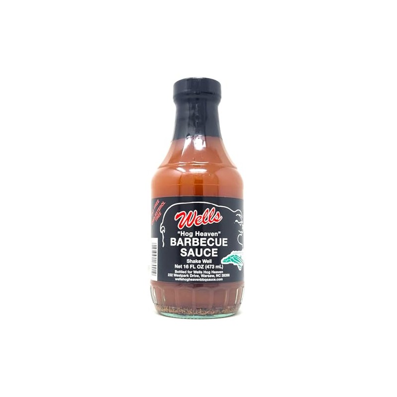 Hog Heaven Wells Barbeuce Sauce 16oz Bottles (Single Bottle, Regular
