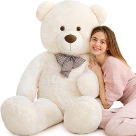 MaoGoLan Life Size Giant Jumbo Teddy Bear 55 inch Big Stuffed Animals Chucky Plush Large Bear Gift for Girls Teens Boys Children Girlfriend Boyfriend Wife GF