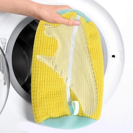 shoe laundry net shoe wash bag machine washable laundry bag shoe wash bag shoe wash bag shoe brush wash bag shoe wash bag for shoes brush wash anti deformation durable for home use (yellow)