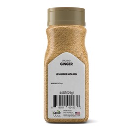 iSpice GROUND GINGER ROOT POWDER | Premium Quality | Non GMO | Gluten Free | 4.4oz (124g)