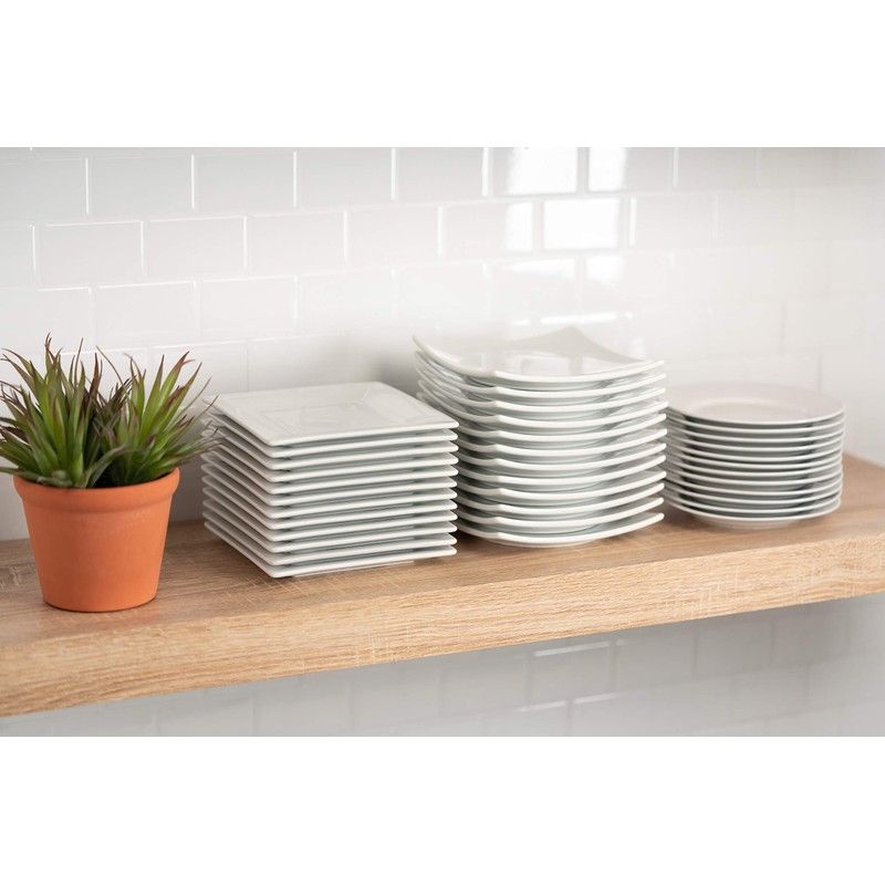 10 Strawberry Street 6" Catering Round Appetizer Plate, Set of