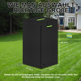 Speaker Cover, Speaker Cover, Dust Protection, Protective Cover for JBL Partybox 310 300 and JBL 200,600D Oxford Heavy Duty Tear-Resistant Soundcover, 100% Waterproof, 37.5 x 33 x 69.5 cm (Black)