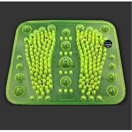 Reflexology Foot Massage Mat Stimulates Blood Circulation Acupressure Feet Massager Plate Board with Magnet (2. Foot Shape Mat)