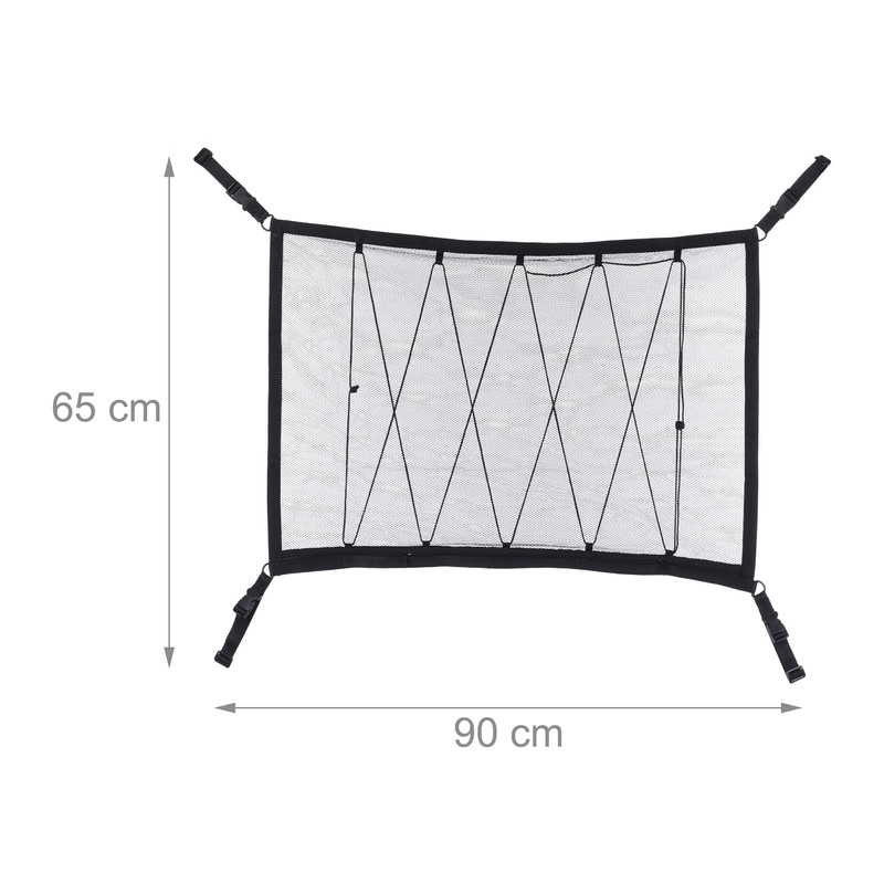 Relaxdays Luggage Net Car Roof 65 x 90 cm Mesh