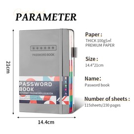 Bncxdc Password book, password book with register A-Z, password book, address books for website logins