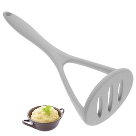 Hemoton Silicone Potato Masher Heavy Duty Kitchen Tool with Non-Stick Handle for Mashing Potatoes Avocado Beans and Vegetables 10.4 Inch