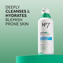 No7 Derm Solutions Daily Detox - Gel limpiador facial formulado con ceramidas, niacinamida y adaptógenos para ayudar a mantener la barrera de humedad,