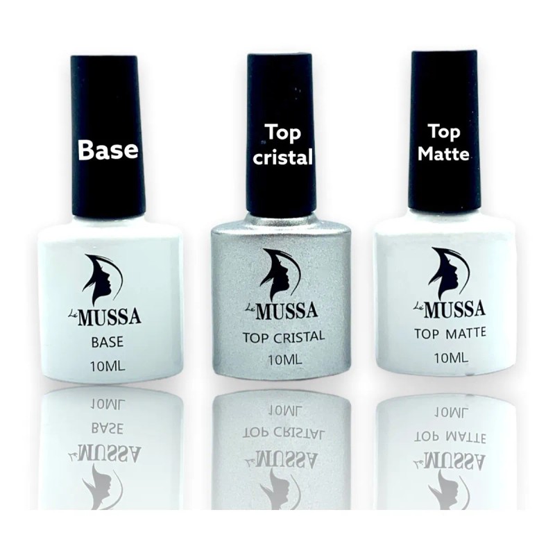 Trío Base,top Y Top Matte 10ml Esmalte Gel Uv Uñas
