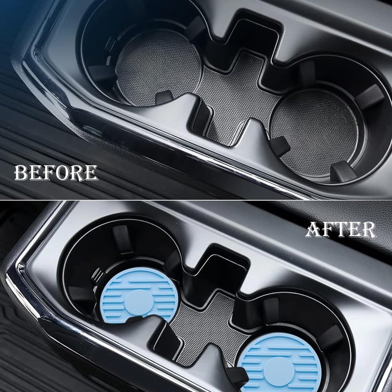 MEAJOO 2-Piece Car Cup Holder Insert – 2.75 Inch Non-Slip